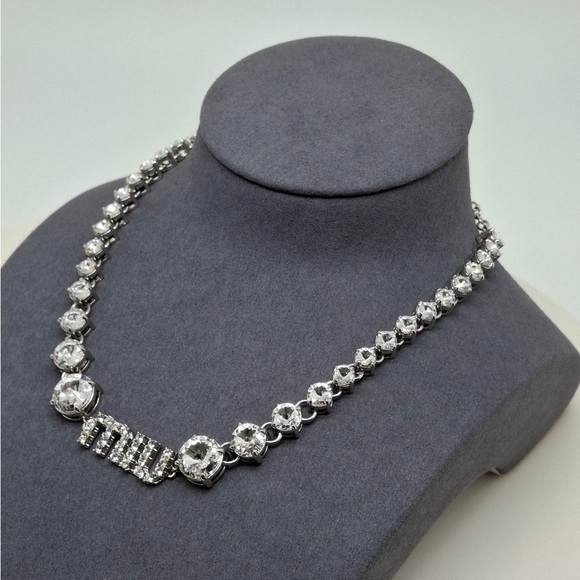 Crystal Miu  Miu   embellished necklace  pre owned - Picture 4 of 4